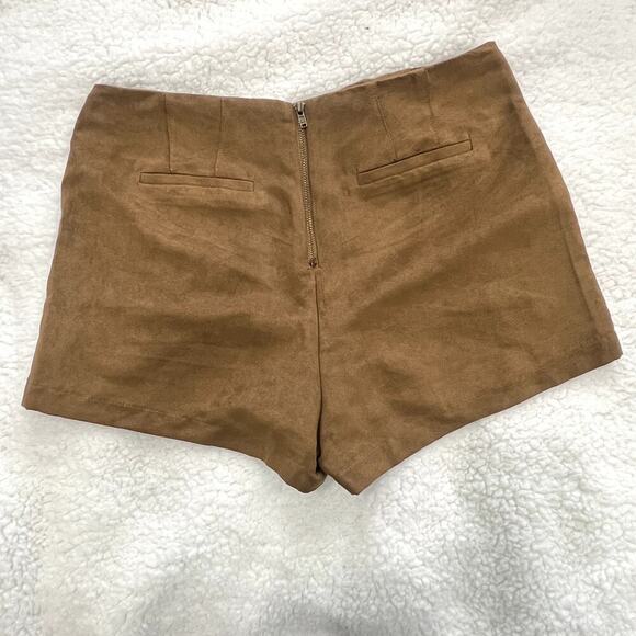 Brown Suede Shorts - Picture 3 of 4